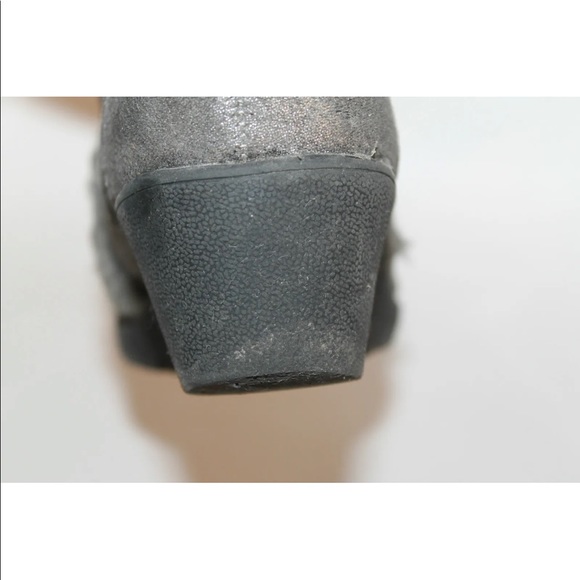 Justice Winter Girl Boots Gray Quilted Studs Zipper Lace Lined Sz 3 Gemstones - Picture 6 of 12